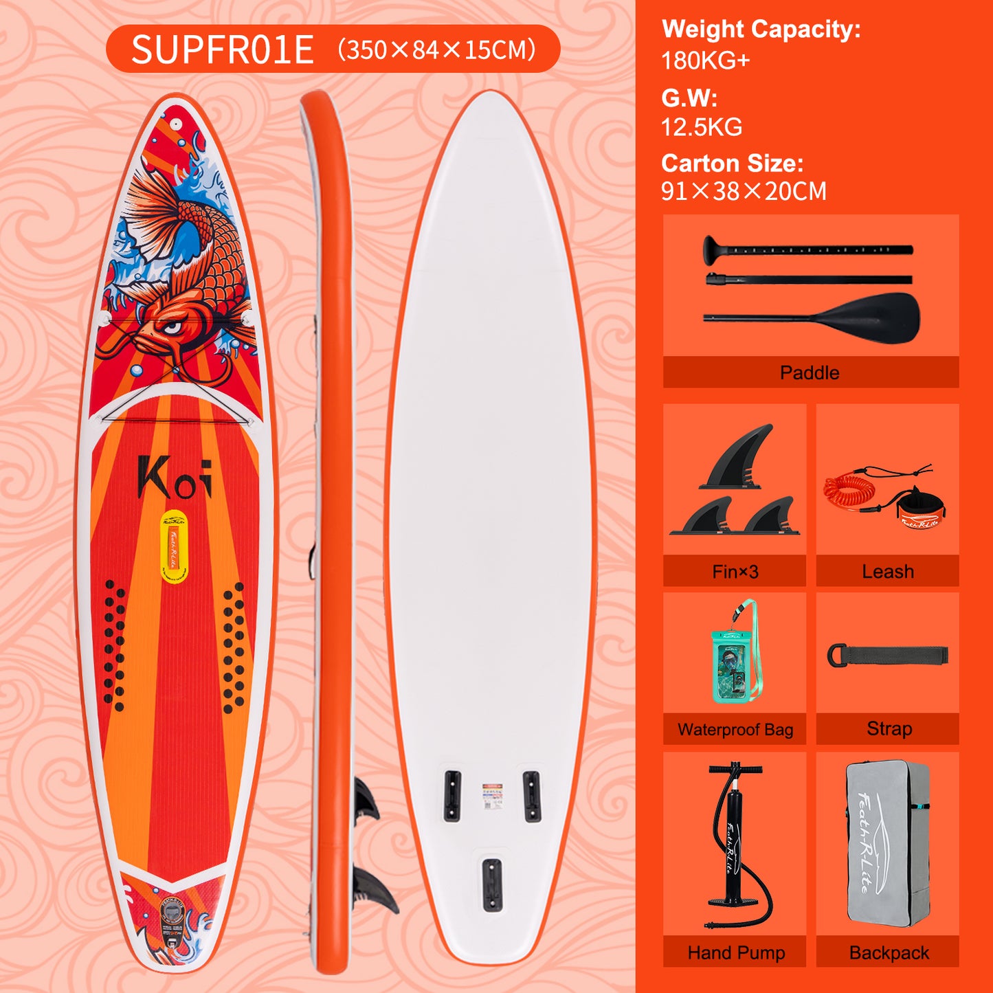 Inflatable SUP Board - Portable Paddle Board for Outdoor Water Sports