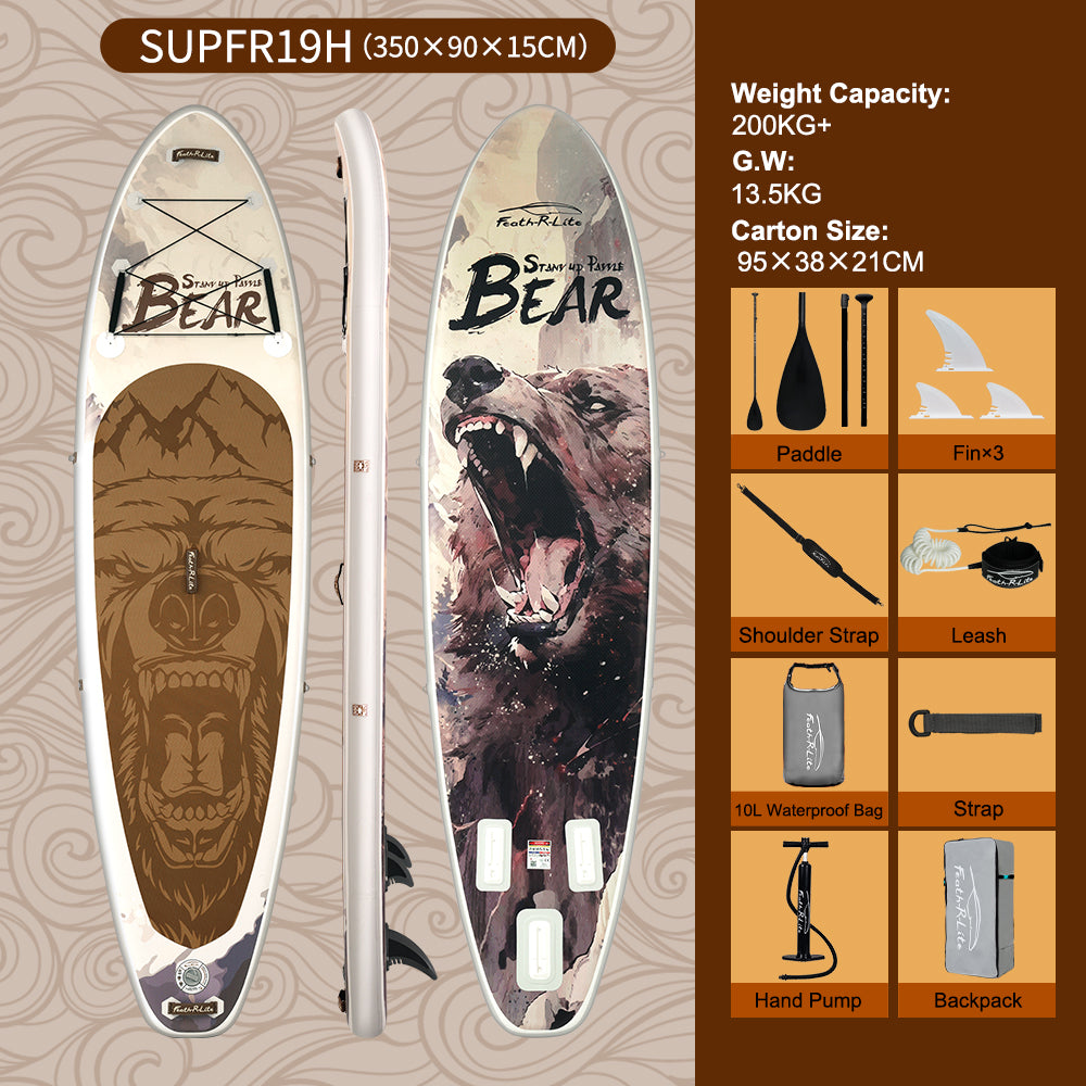 Bear - Themed Inflatable SUP Board for Multi - Water Sports