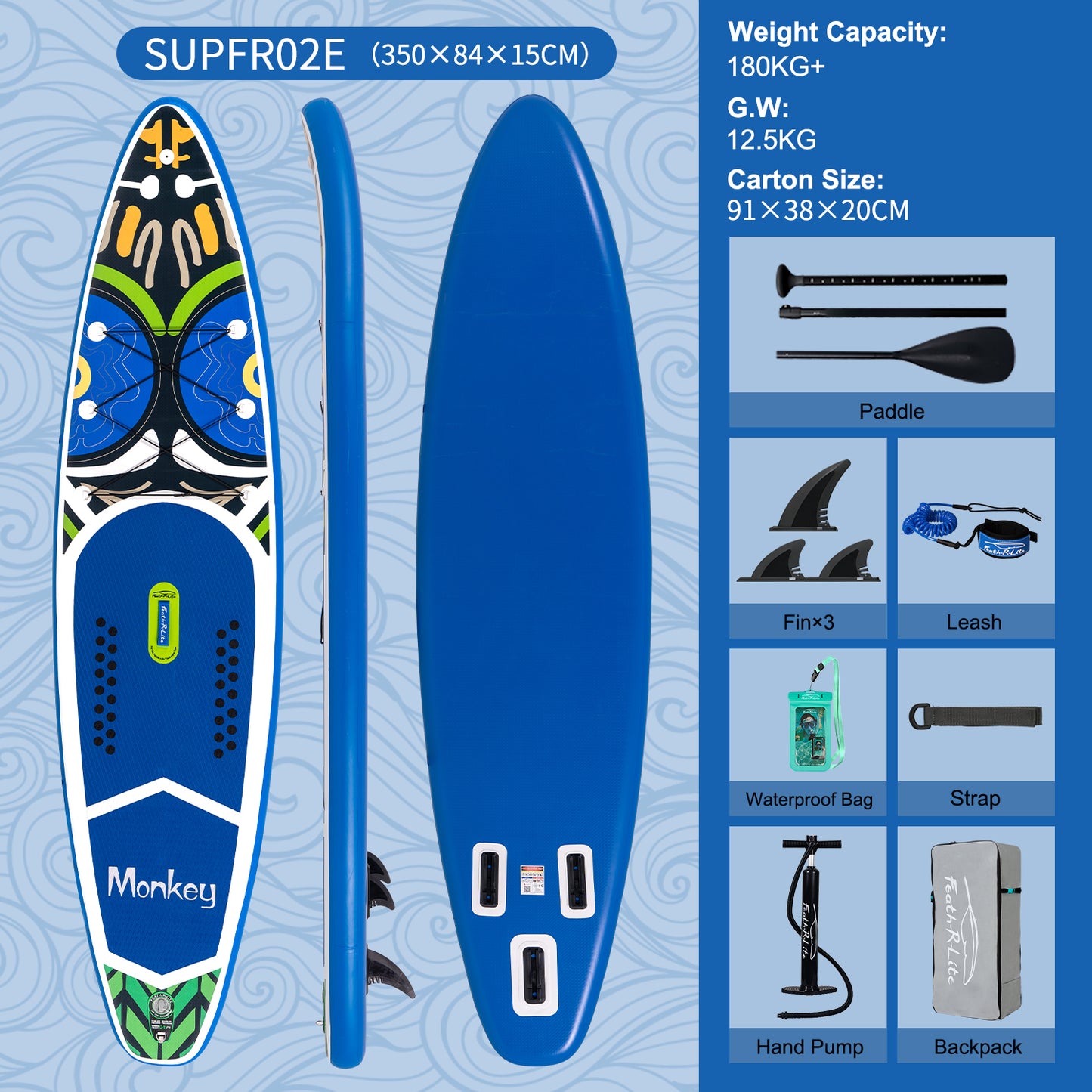 Inflatable SUP Board - Portable Paddle Board for Outdoor Water Sports