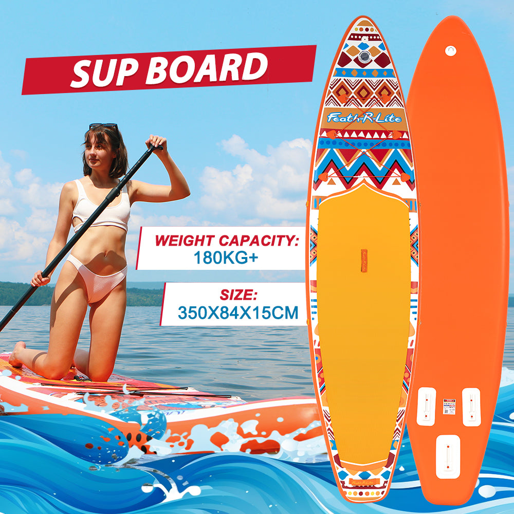 Inflatable SUP Board with Ethnic Pattern - Portable Paddle Board for Outdoor Water Sports