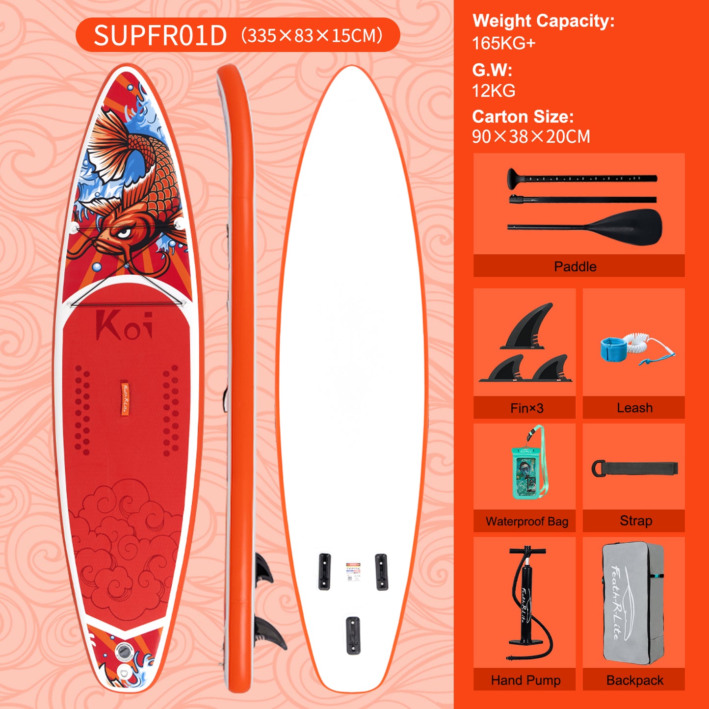 Inflatable SUP Board - Portable Paddle Board for Outdoor Water Fun