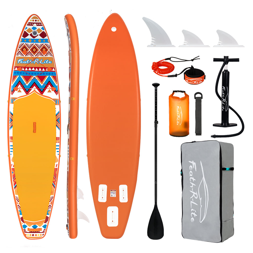 Inflatable SUP Board with Ethnic Pattern - Portable Paddle Board for Outdoor Water Sports
