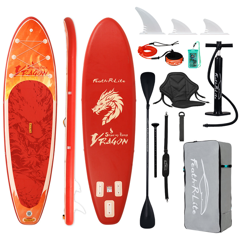 Red Dragon - Themed Inflatable SUP Board for Multi - Water Sports