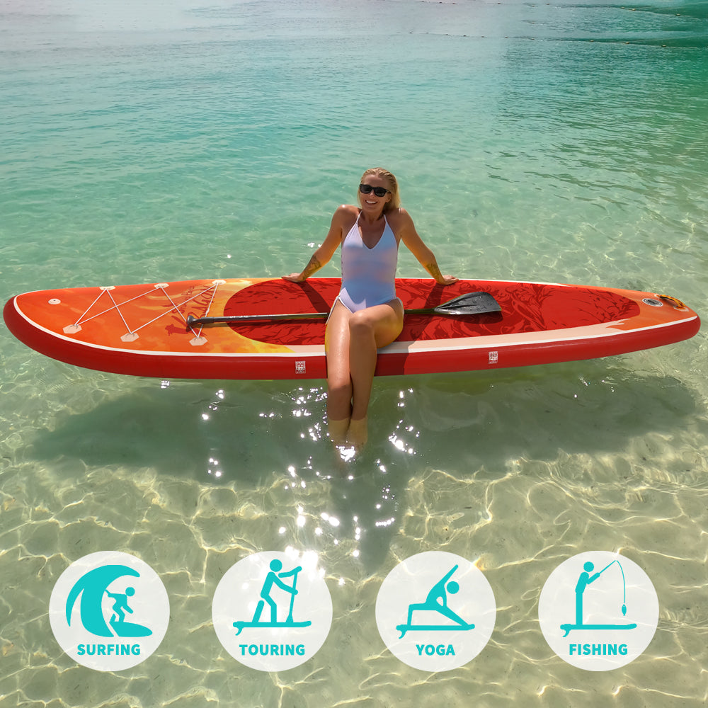 Red Dragon - Themed Inflatable SUP Board for Multi - Water Sports